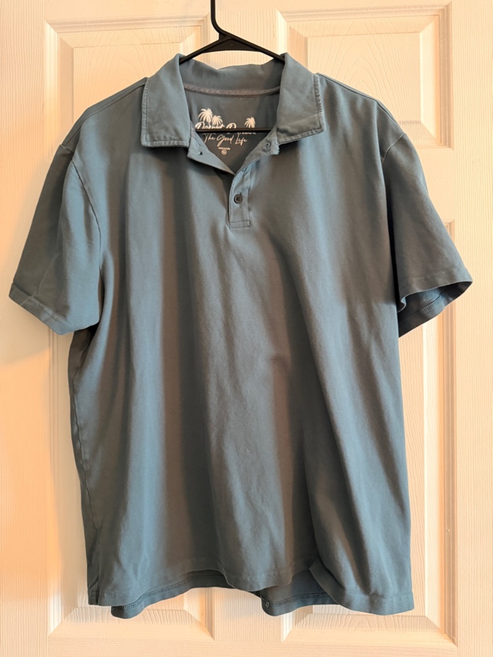 Short Sleeve Polo in Slate Blue by The Good Life
